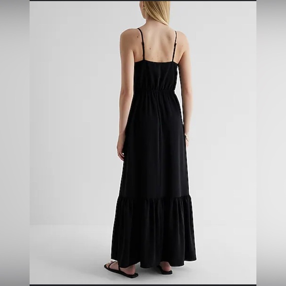 Express Black Tiered Maxi Dress - Picture 2 of 7